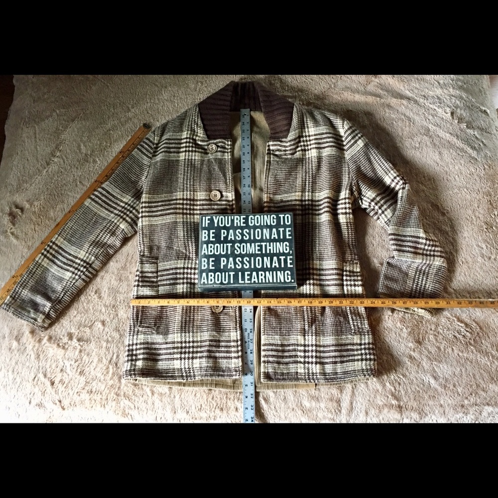 No brand reversible fall men’s coat. Corduroy